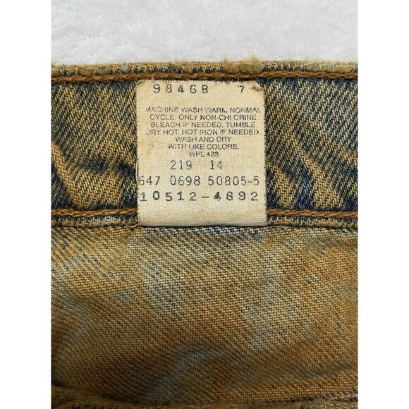 Vintage Levi's 512 Slim Straight Fit Women's Sz 9 JR High-Rise Patched Jeans - Picture 4 of 9